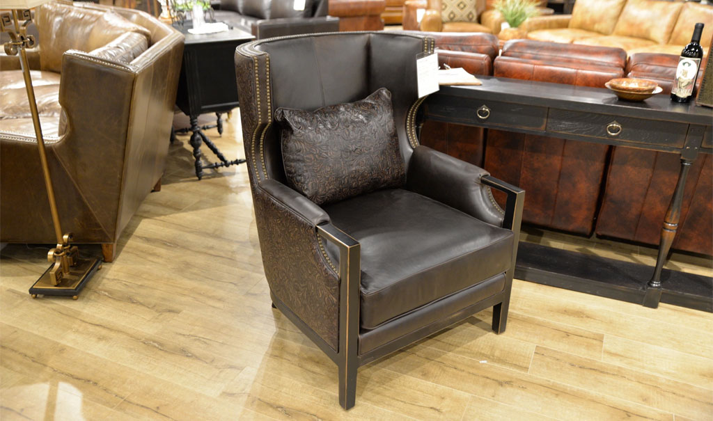 Omnia Paloma Leather Chair at Currier's Leather Furniture in Hampton Falls NH