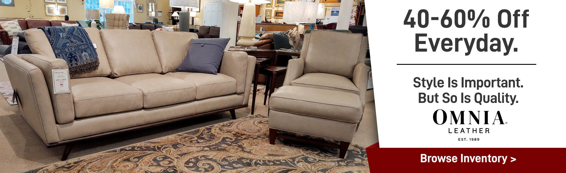 Omnia Leather Furniture At Affordable Prices - Currier's Leather Hampton NH