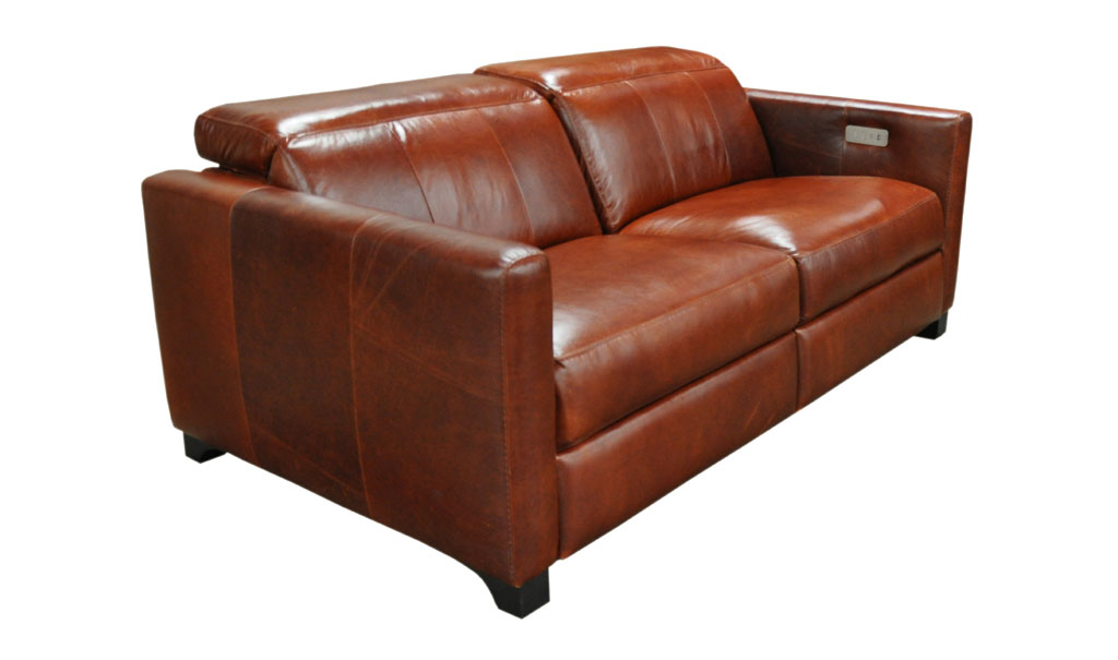 Omnia Bergamo Manzoni Leather Sofa at Currier's Leather Furniture in Hampton Falls NH