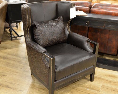 Omnia Paloma Leather Chair at Currier's Leather Furniture in Hampton Falls NH